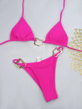 Bikini Solid Color Lace-up Split Two-piece Swimsuit for Women - Norellé
