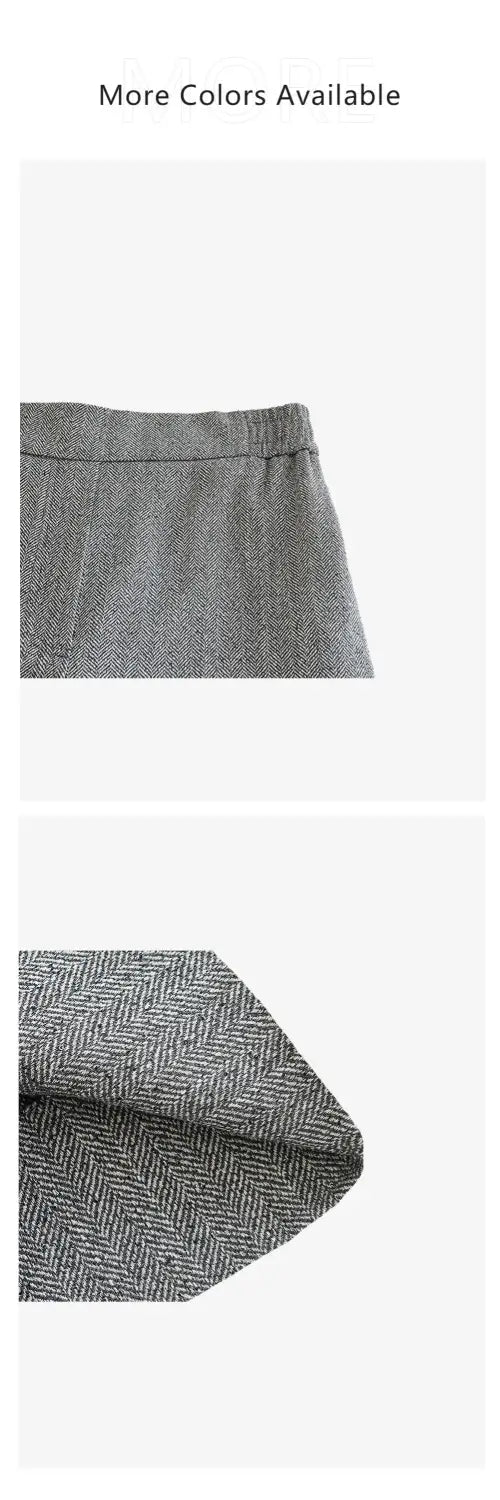 Women’s Herringbone Diagonal Suit Jacket Casual Long Pants