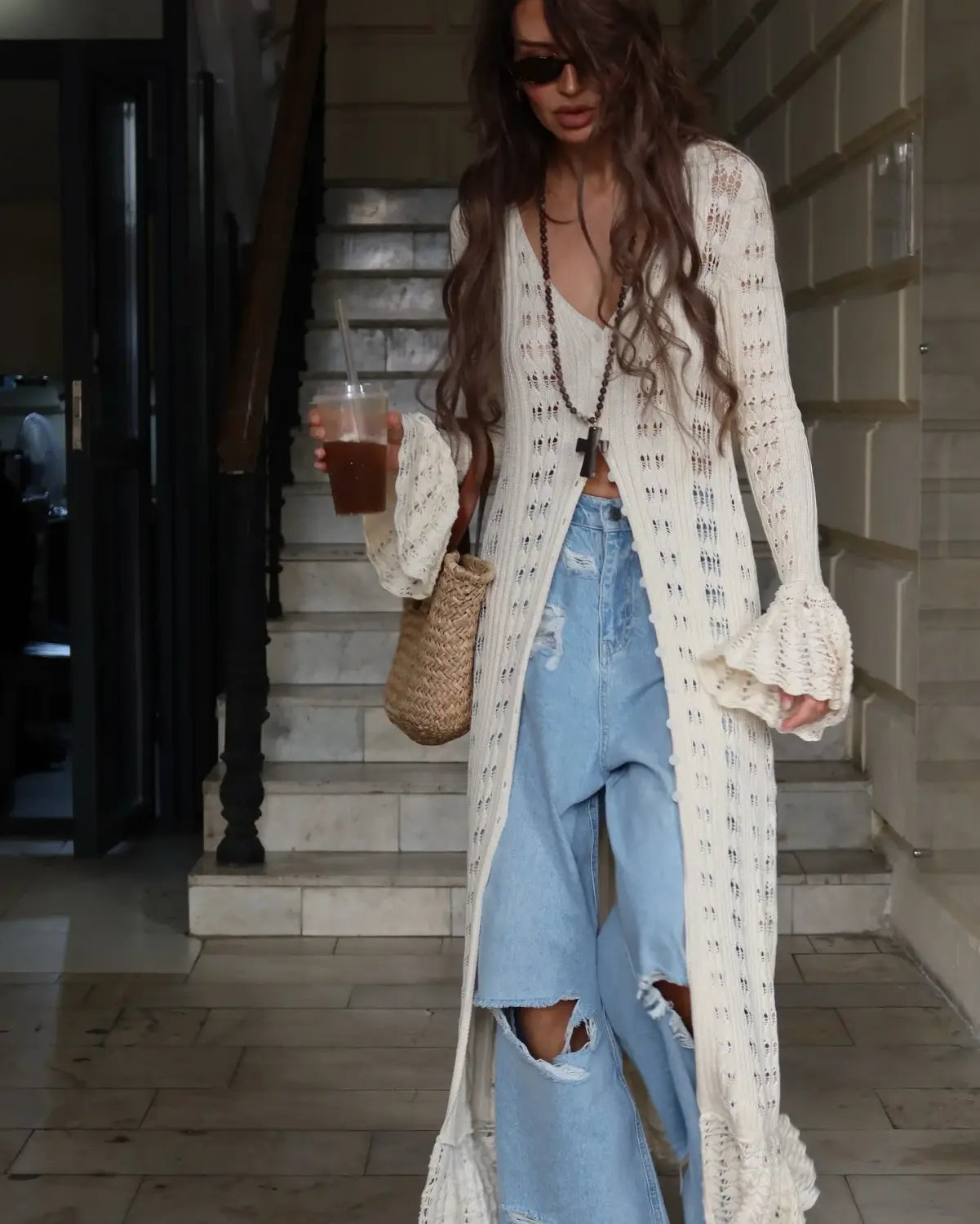 Fashion Hollow Knitted Dress For Women