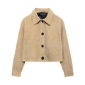 Fall Short Leather Velvet Jacket Women's
