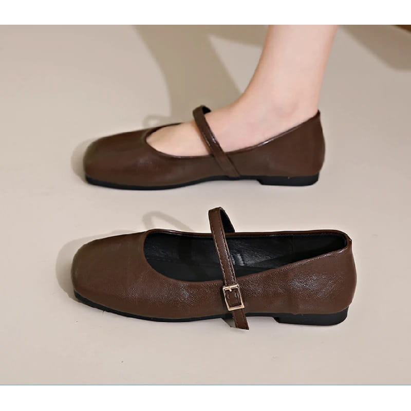 Women’s French Vintage Genuine Leather Flats
