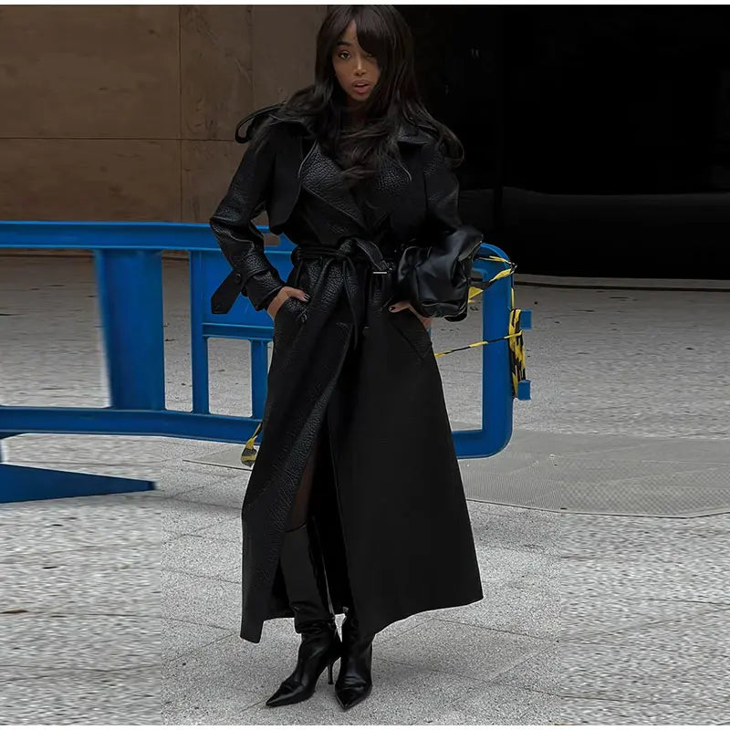 Retro Leather Women’s Coats