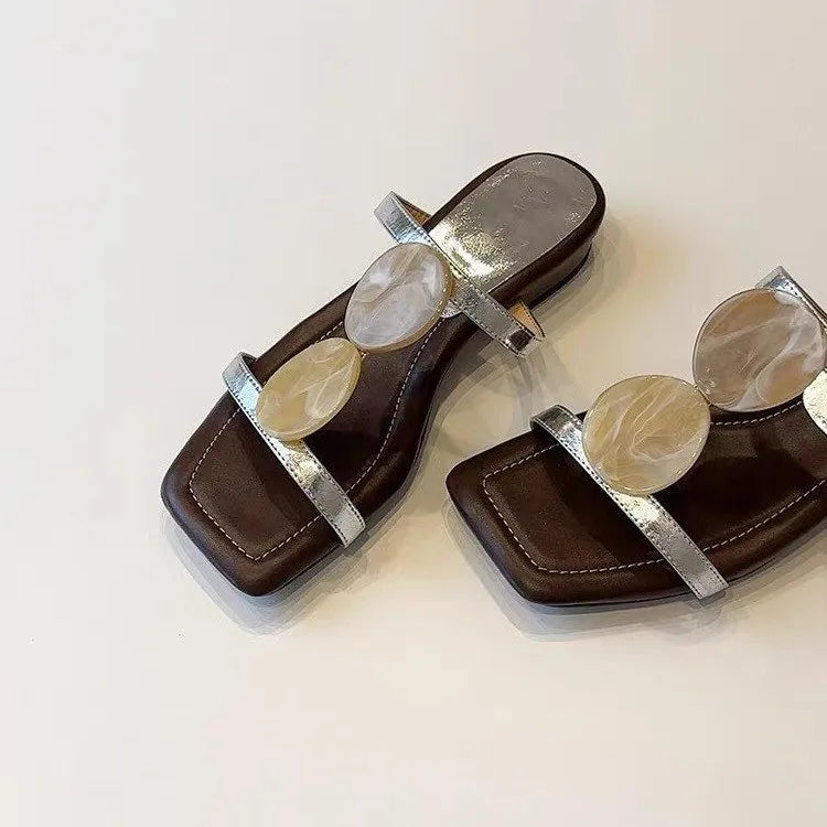 Sheepskin Version Roman Style Flat Bottom Sandals Women’s