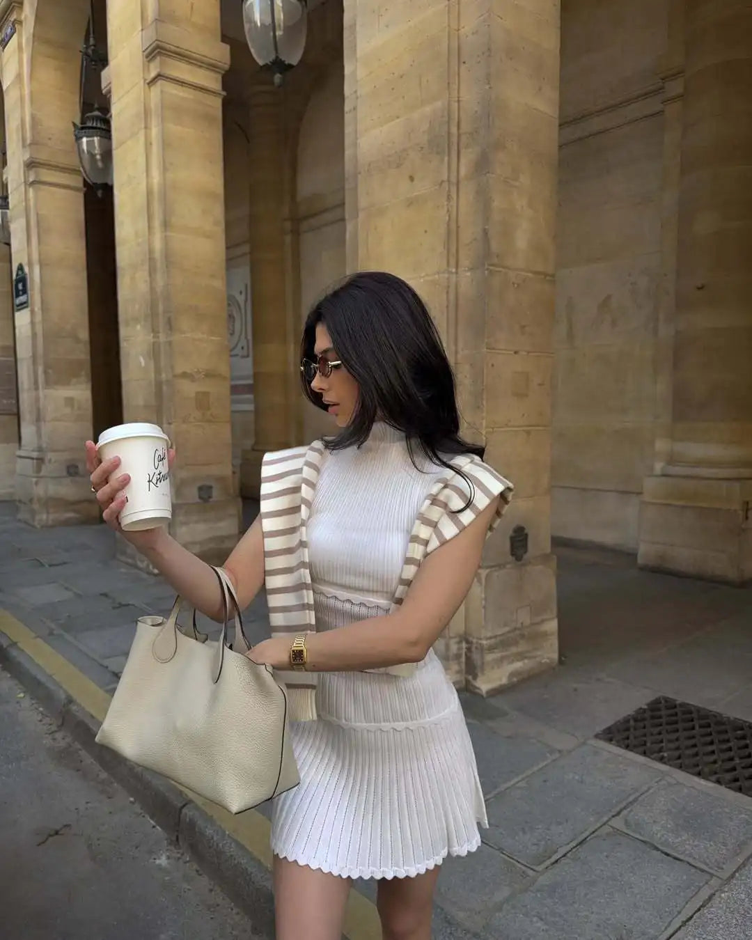 Knitted Turtleneck 2 Piece Sets Women