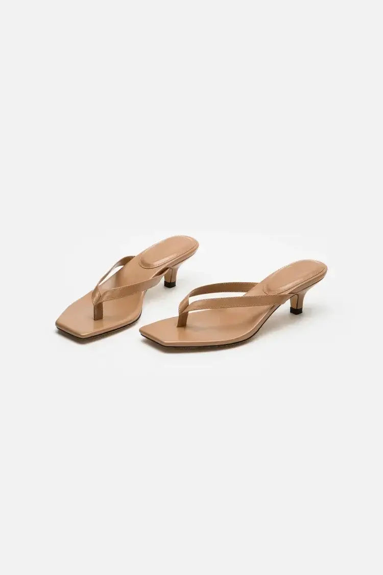 Square Toe Clip Sandals for Women