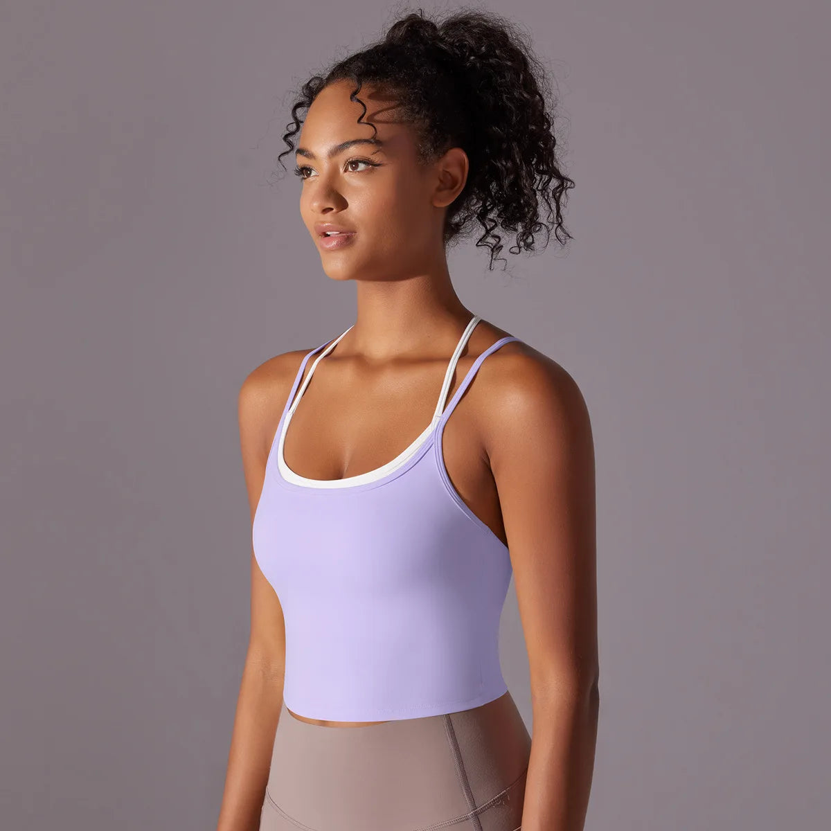 Women Solid Color Fitness Yoga Bra