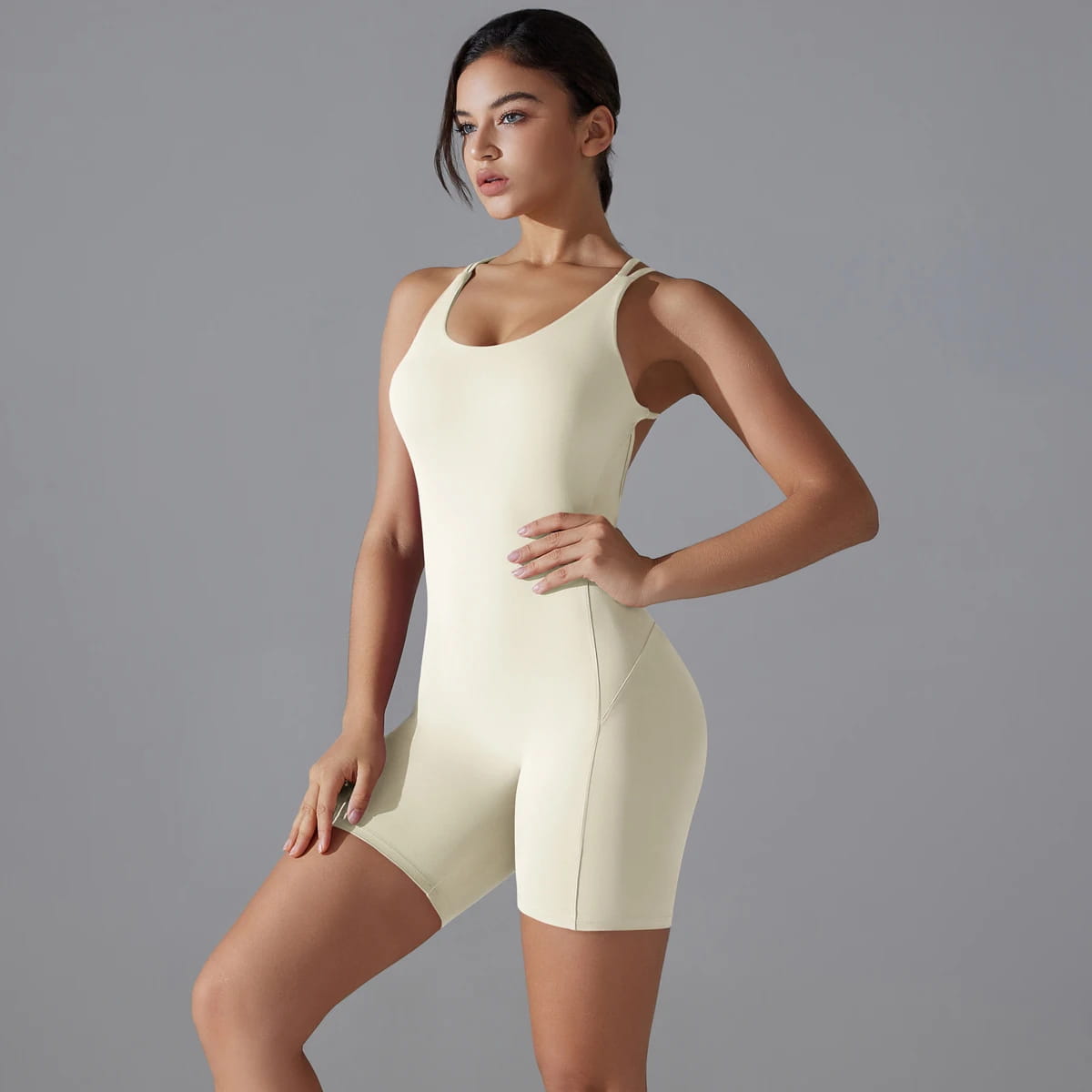 Backless Sporty Tight Jumpsuit