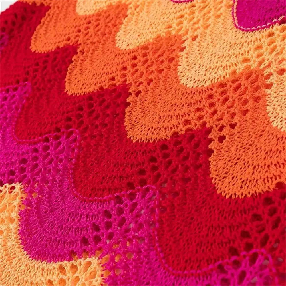 Women’s Western Style Knitted Top Half Skirt Set