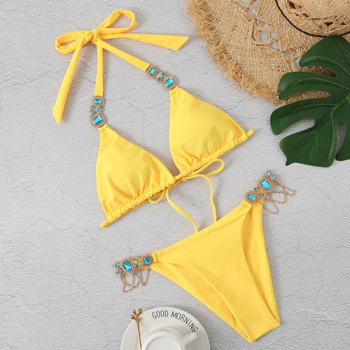 Women's Swimsuit With Rhinestones - Norellé