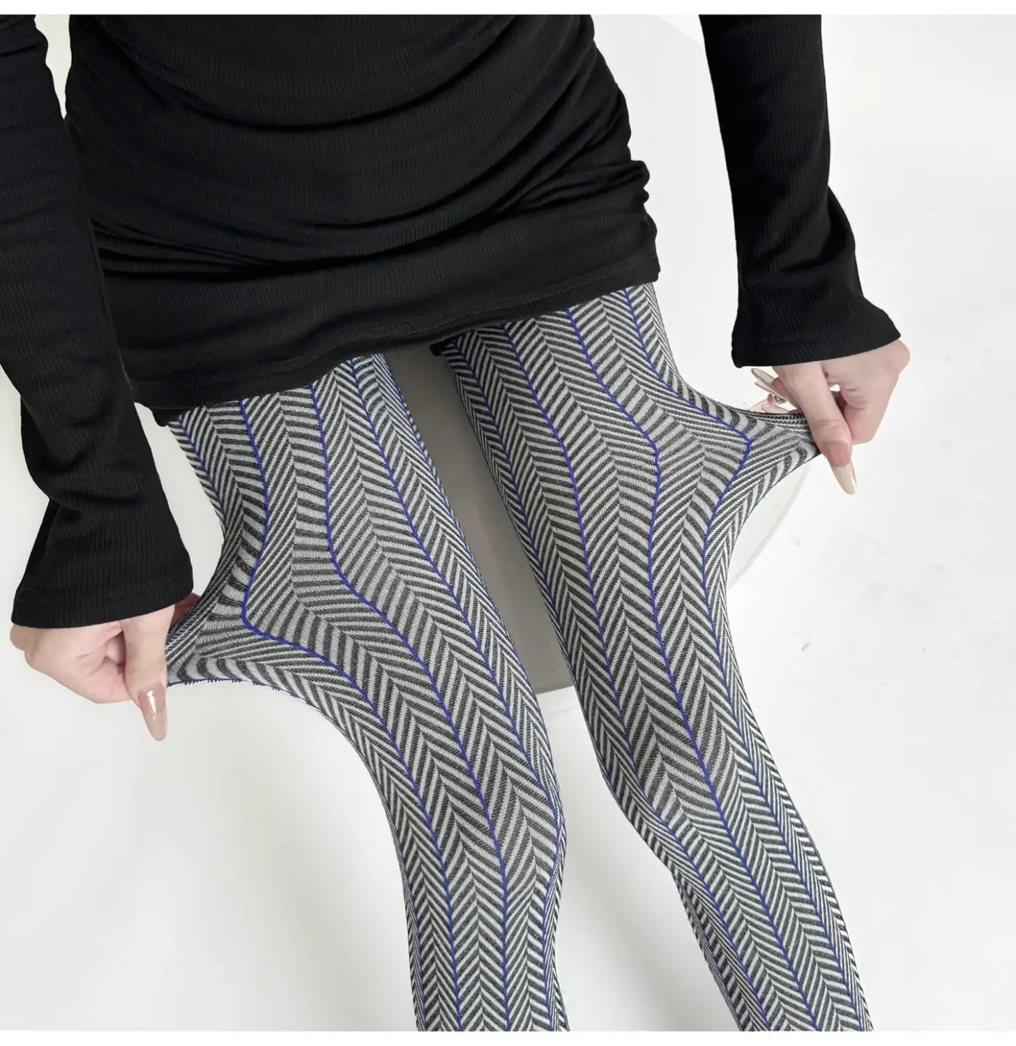 Spring Women’s Tights Striped Patchwork