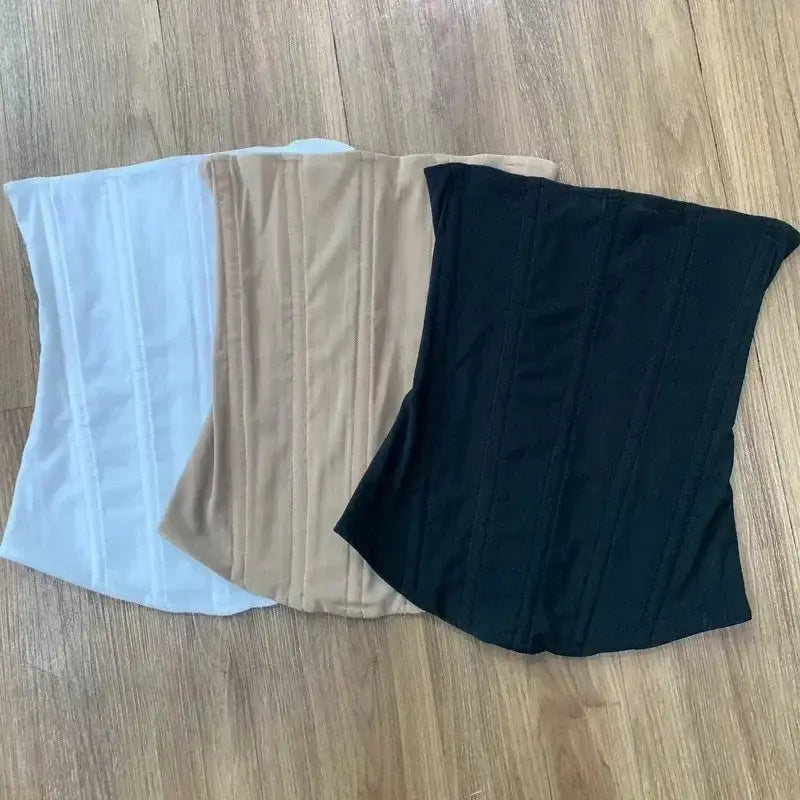 Mesh Backless Vest Strapless Solid Slim Top Women’s