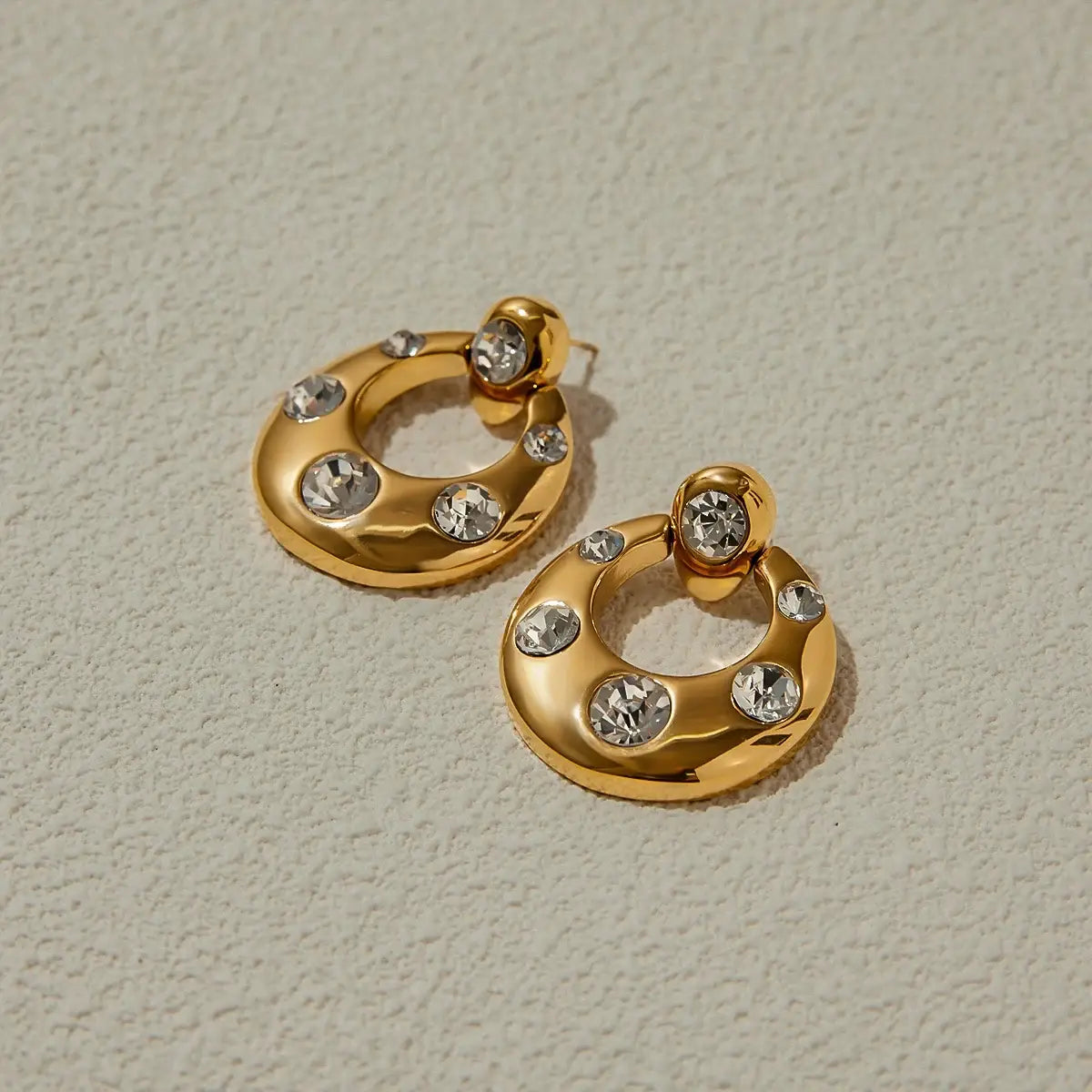 Fashion Zircon Large Earrings