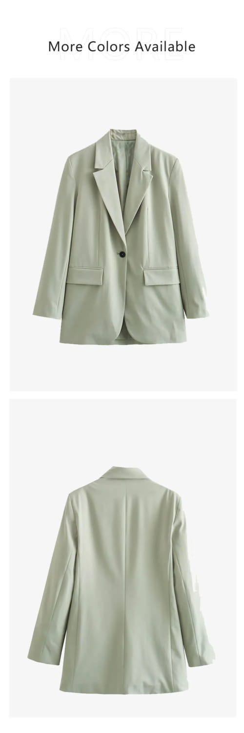 Women’s Suit Coat Curled Hem Straight Leg Trouser Set