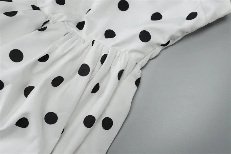 Halter Print Polka Dot Mini Dress Women