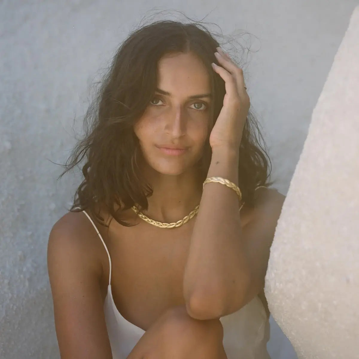 Stainless Steel Snake Pilar Chain Bracelets Necklace