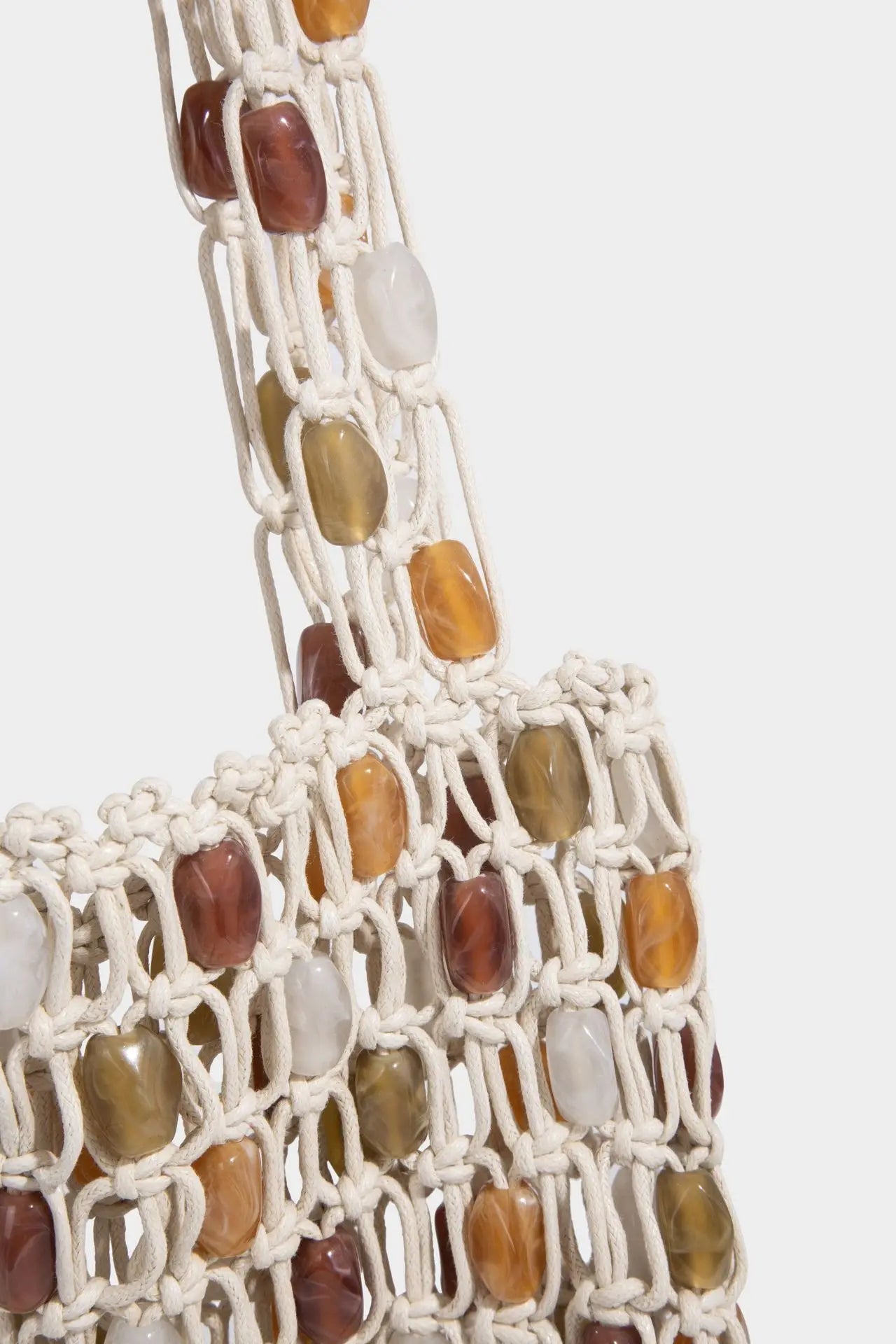 Ladies Summer Beaded Woven Bag Bucket