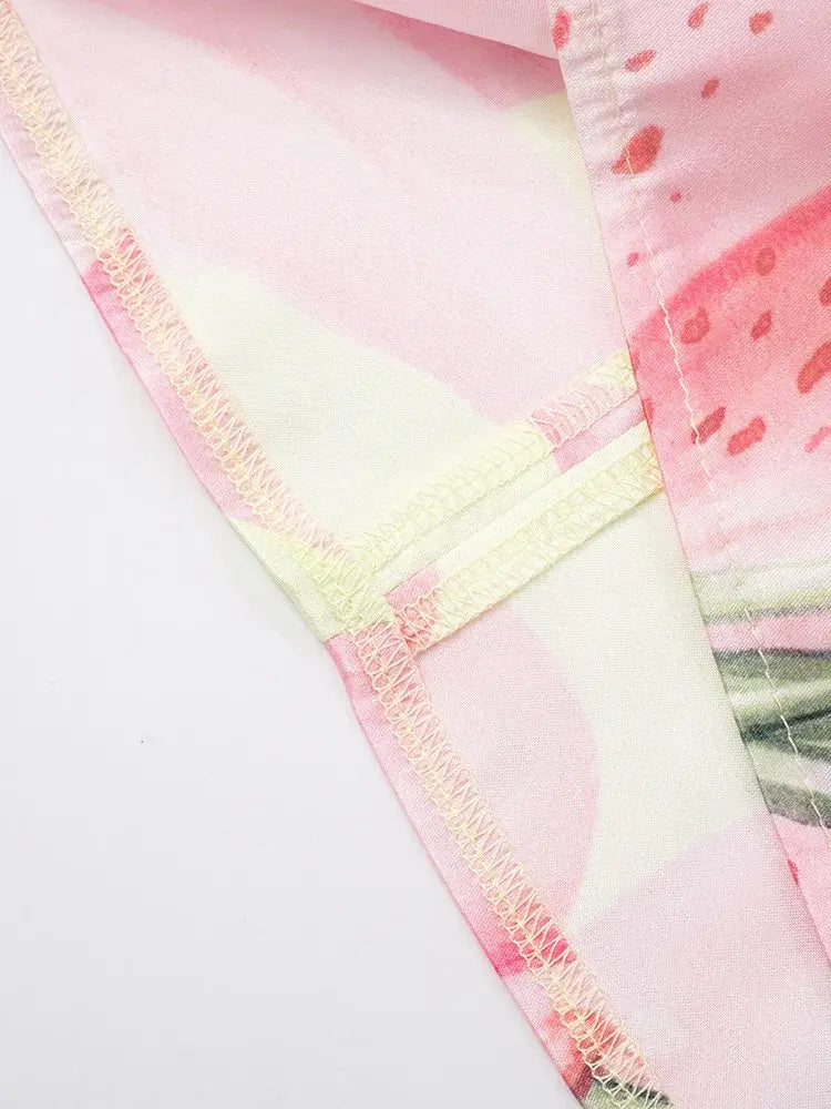 Halter Contrast Print Dress For Women