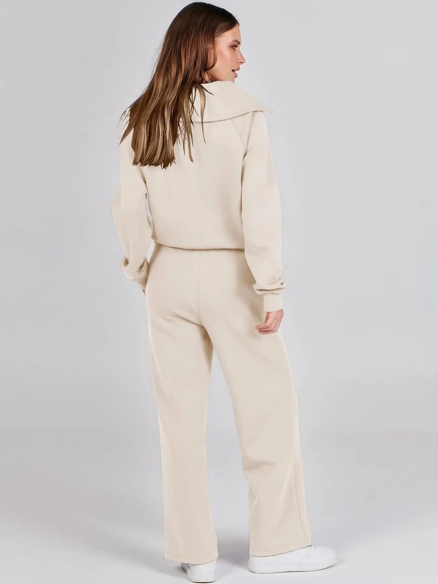 Casual 2-Piece Set Long Sleeve Sweatshirt Bell Bottoms Sports Suit