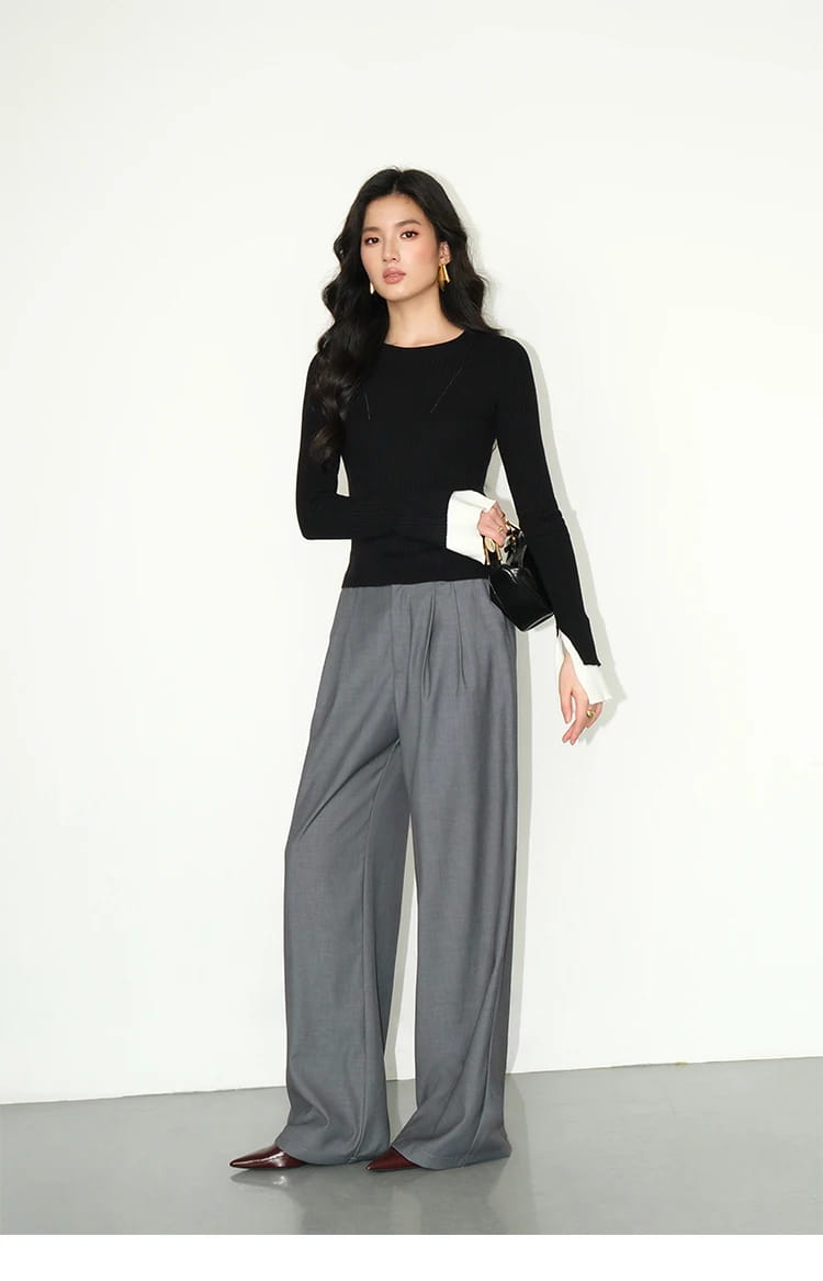 High-waisted Wide-leg Suit Pants Women’s