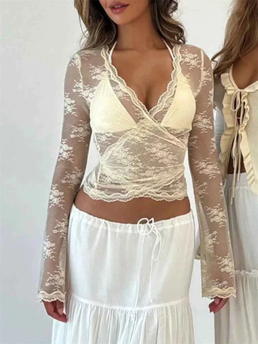 Women's Lace Crop Tops