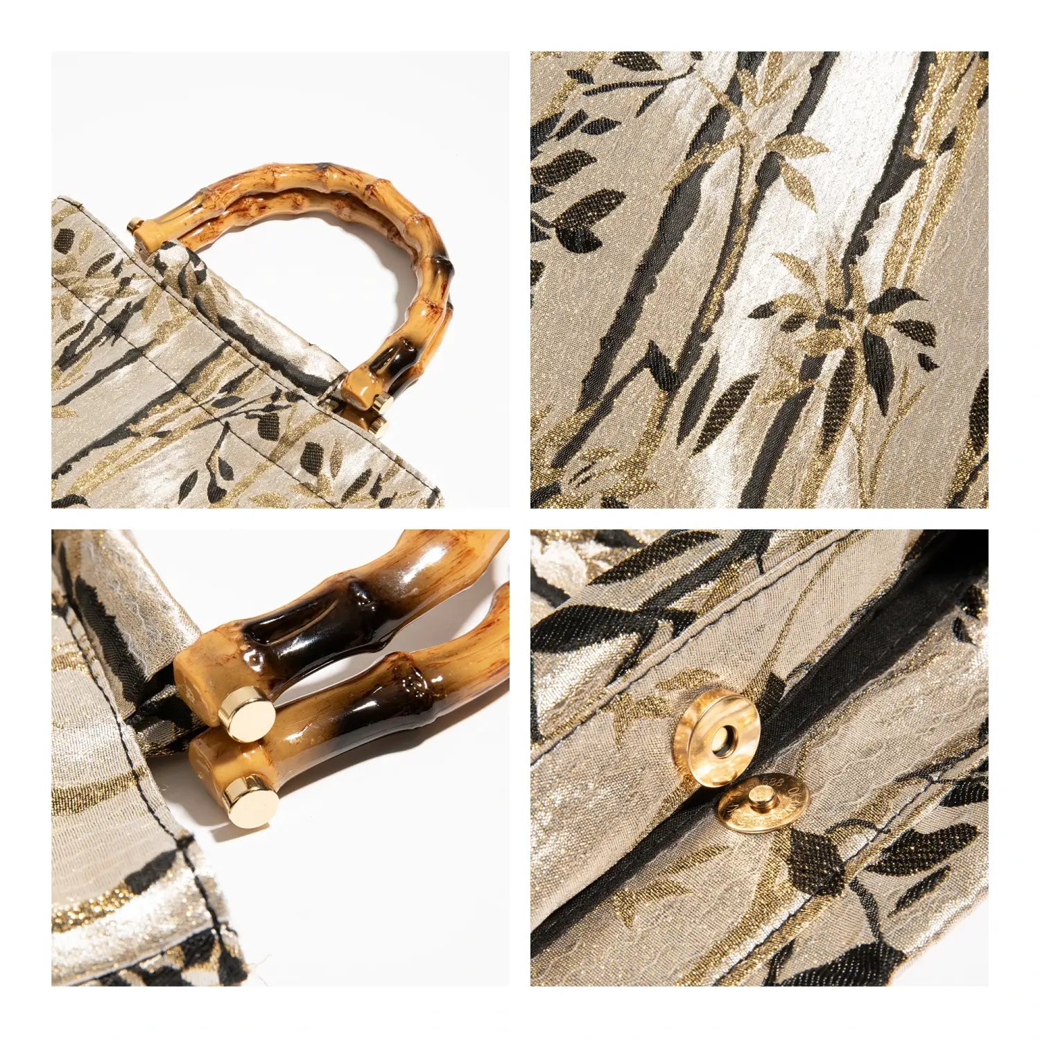 Bamboo Embroidery Clutch Bag