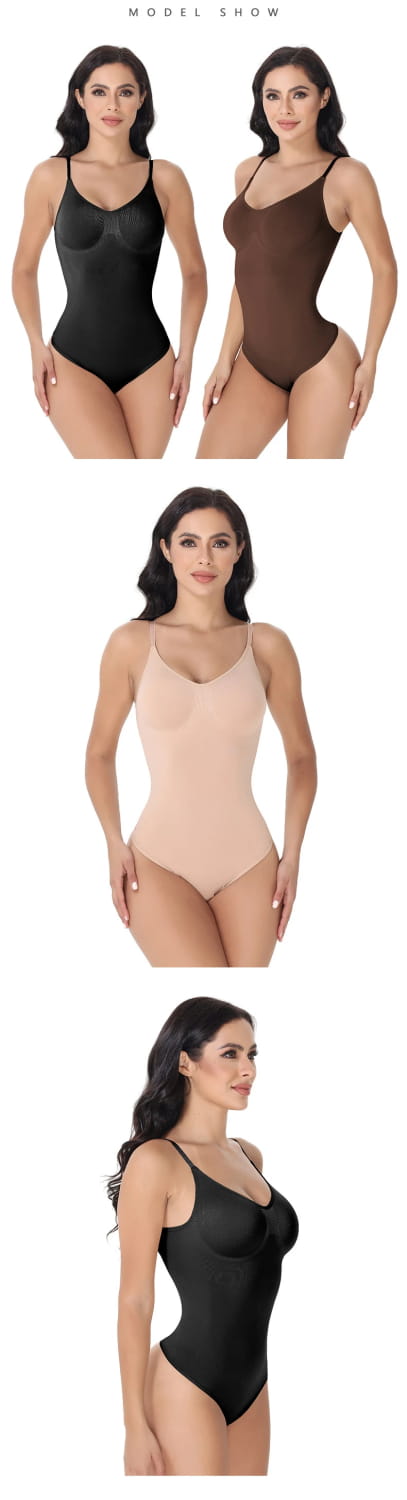 V Neck Spaghetti Strap Bodysuits Compression Body Suits