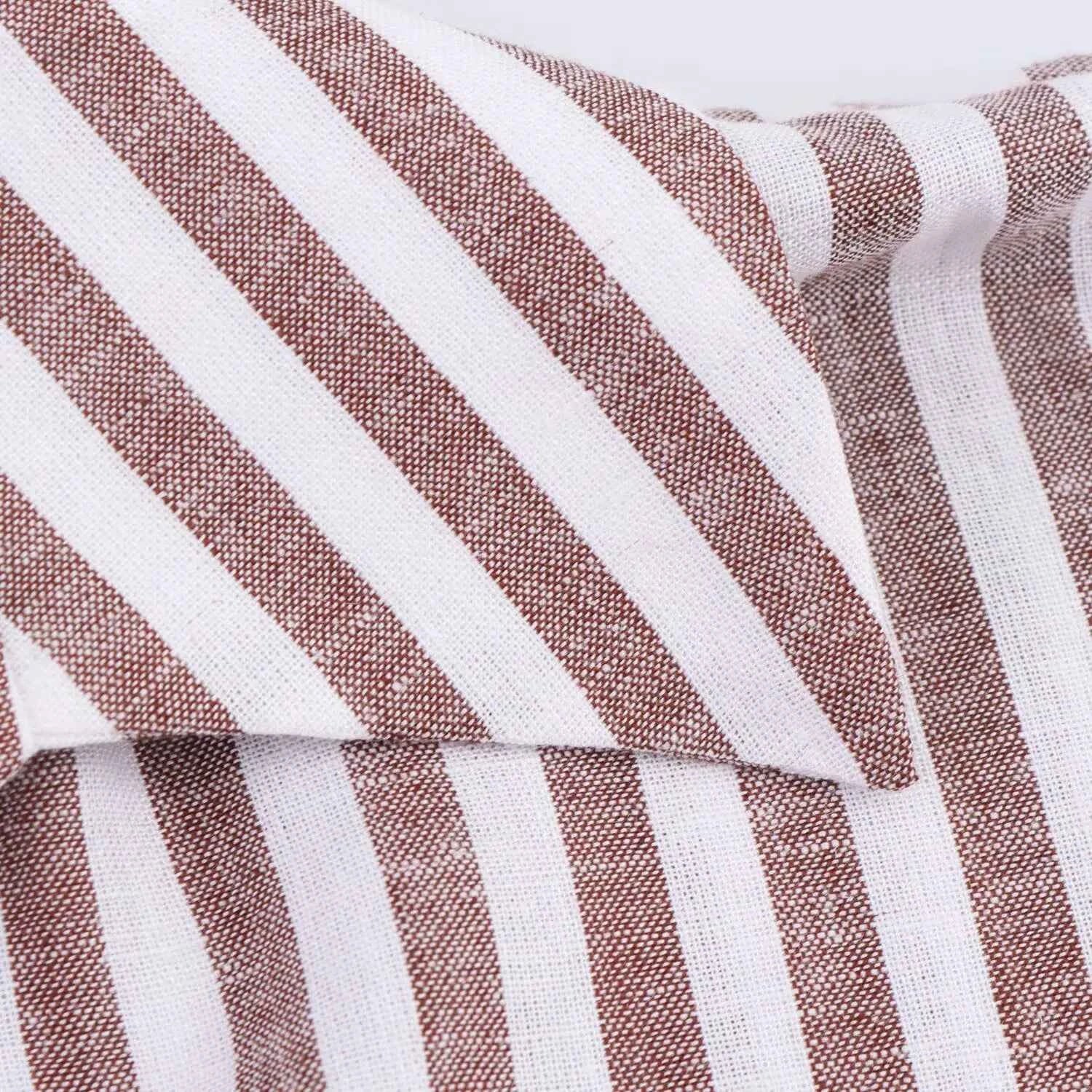 Women's Shirt With a Collar and Wide Sleeves Simple Stripes Single Breasted Shirt