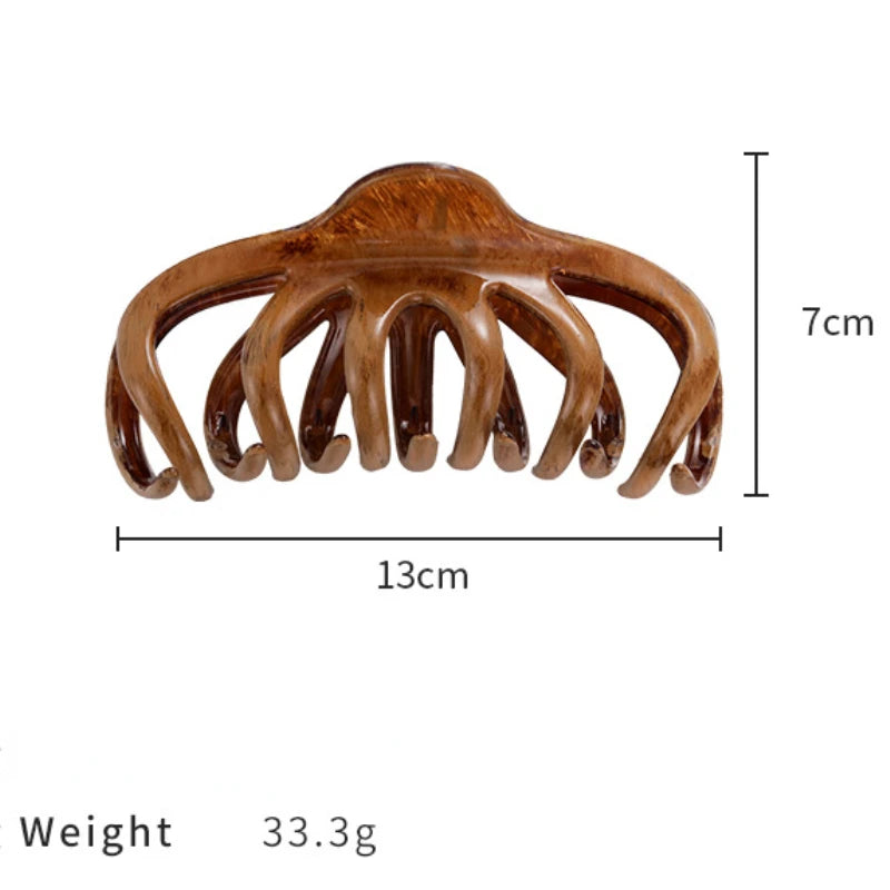 Raw Wood Color Texture Hair Claw