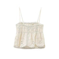 Women's Casual Elegant Embroidered Strap Top&Lace Shorts Set