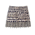 Women Vintage Geometric Print Knotted Mini Skirt