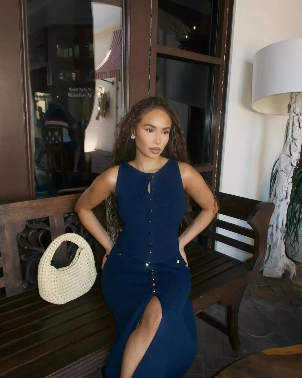 Knit Ribbed Cardigan Maxi Dress