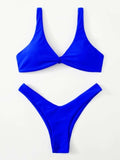 Solid Tie Bikini Padded Bra High Leg - Norellé