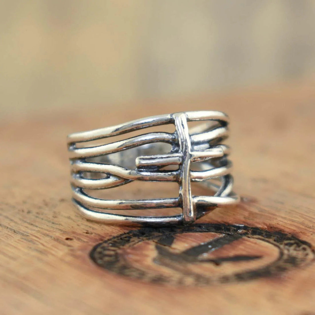Women's Vintage Cross Love Ring - Norellé