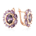 Gulkina Purple Gold Ring Earrings Necklace Amethyst Ornament Suit - Norellé