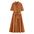 Design Sense Women's Clothing Slim Slimming Poplin Dress - Norellé