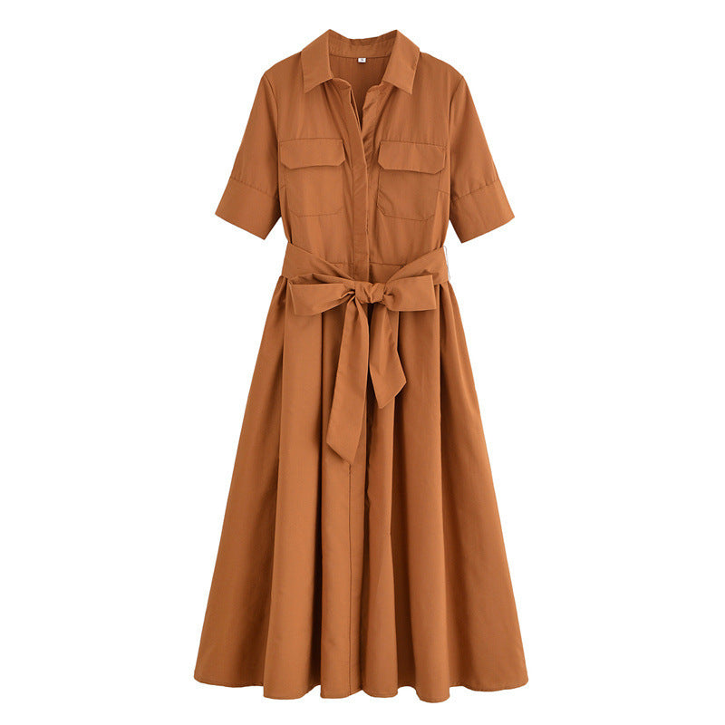 Design Sense Women's Clothing Slim Slimming Poplin Dress - Norellé