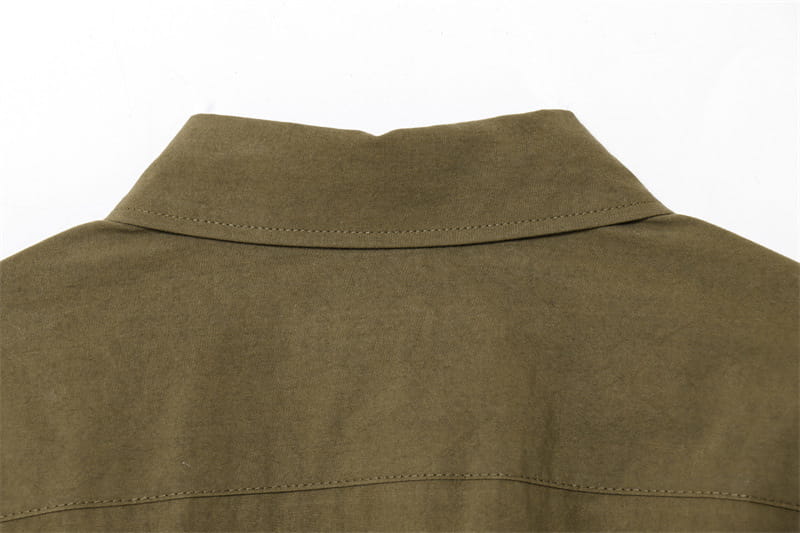 Pocket Decoration Short Shirt Leisure Skirt