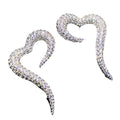 Zircon Stud Earrings Women's Fashion Shiny Opening - Norellé