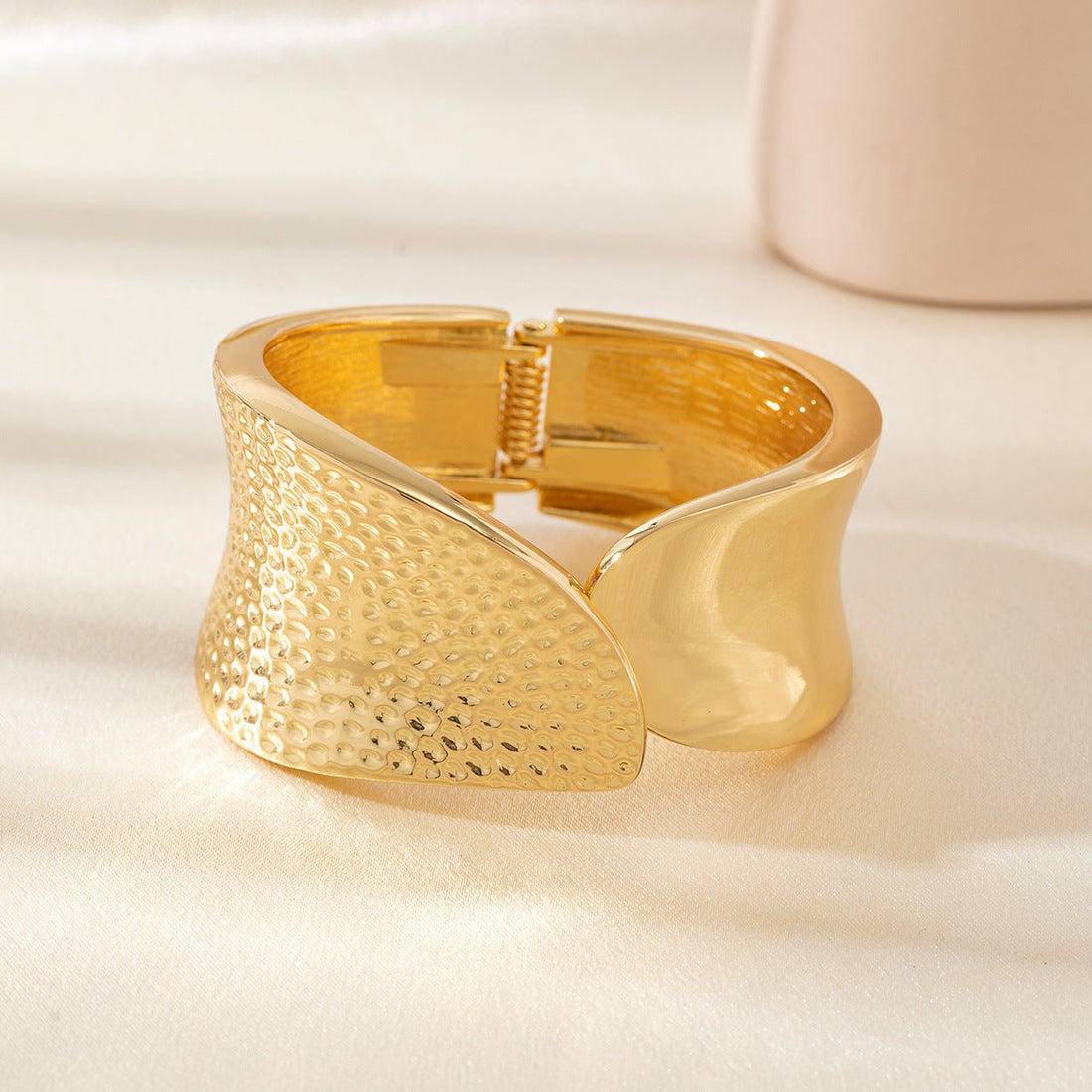 Personalized Hammered Irregular Gold Bracelet For Women - Norellé