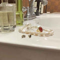 French Minority Design Cold Wind Red Agate Ring - Norellé