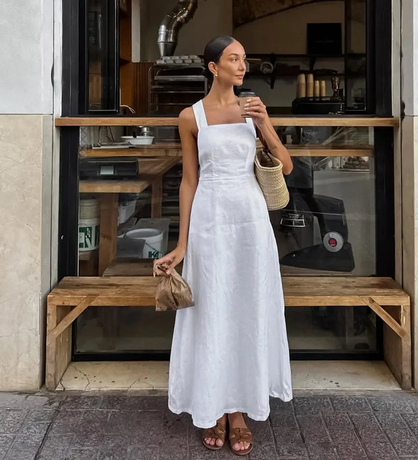 Elegant Sling Backless Dress