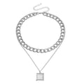 Double Layer White Shell Necklace Fashion Personality Metal - Norellé