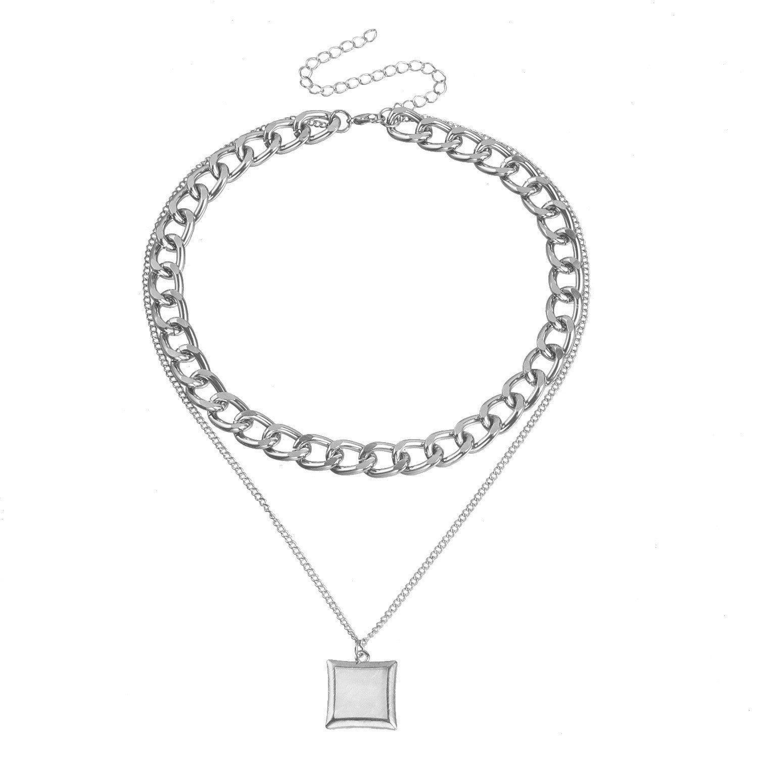 Double Layer White Shell Necklace Fashion Personality Metal - Norellé