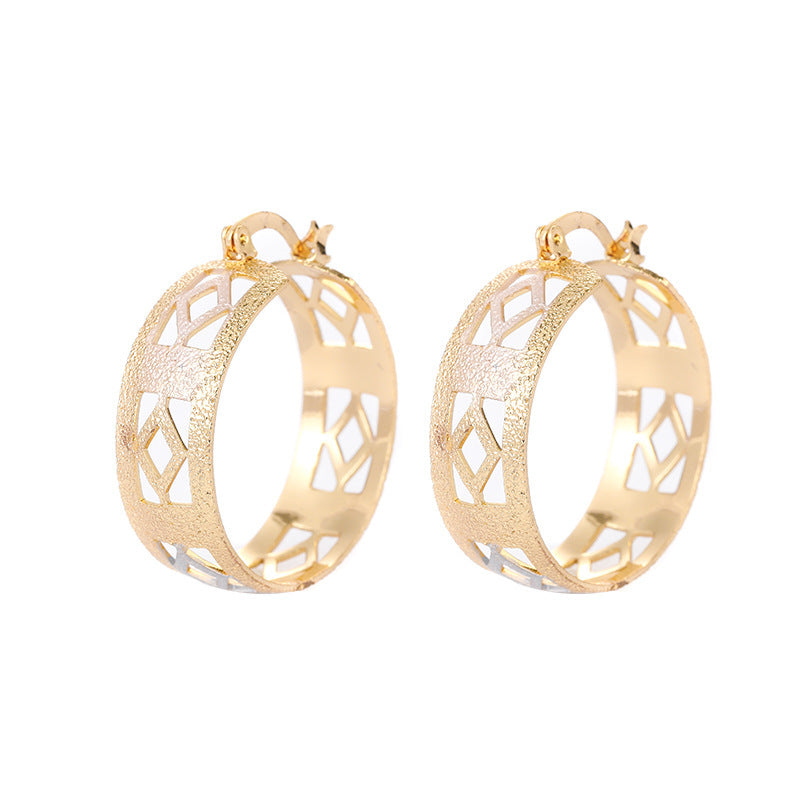 Copper Material Graceful Personality Simple Earrings - Norellé