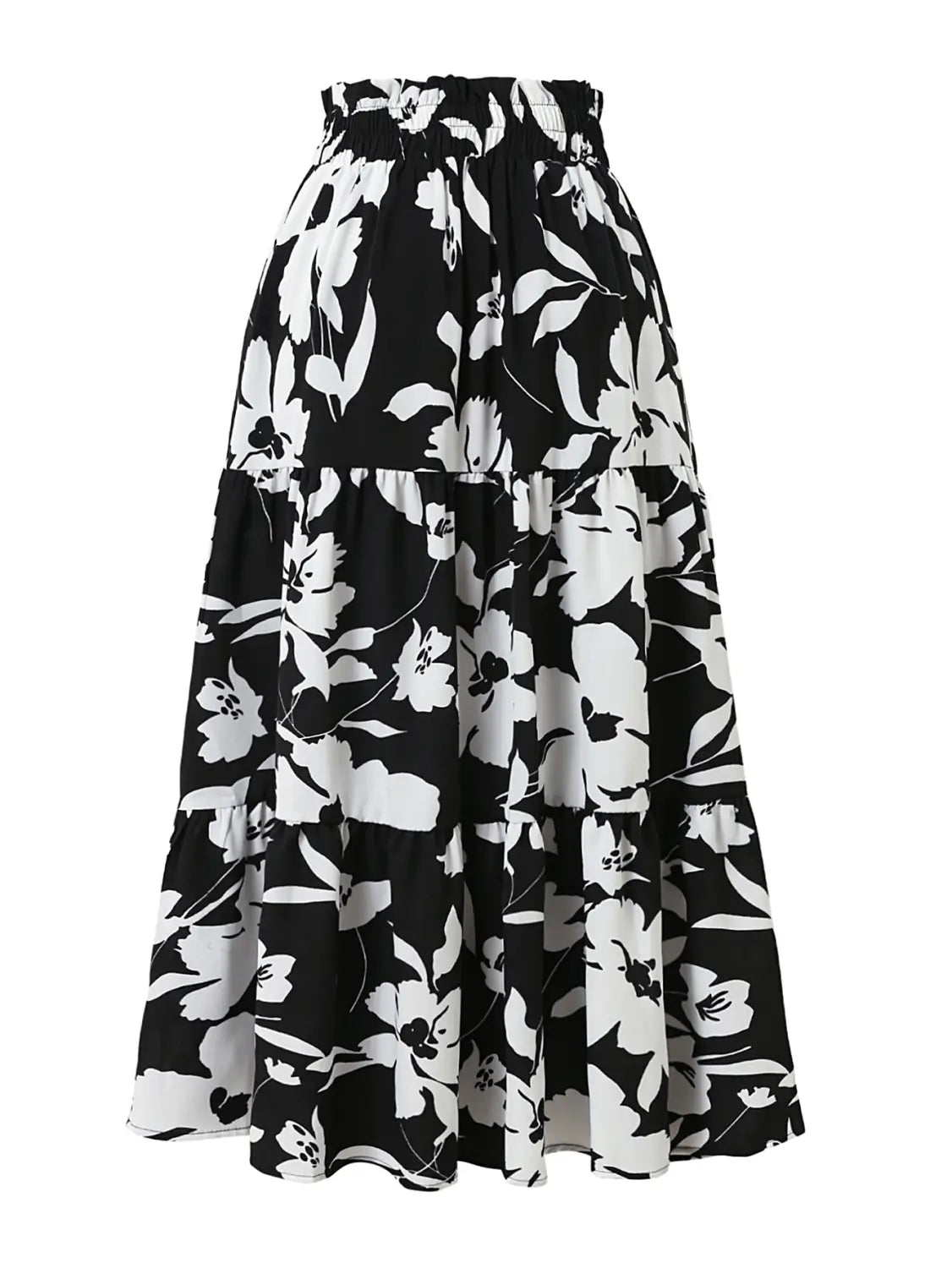 Printed A- Line Skirt Pleated Women