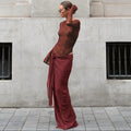 Women's Mesh One-piece Dress Solid Color - Norellé
