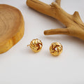 Fashion Geometry Pattern Stud Earrings Silver Needle Retro Hoop Earrings - Norellé