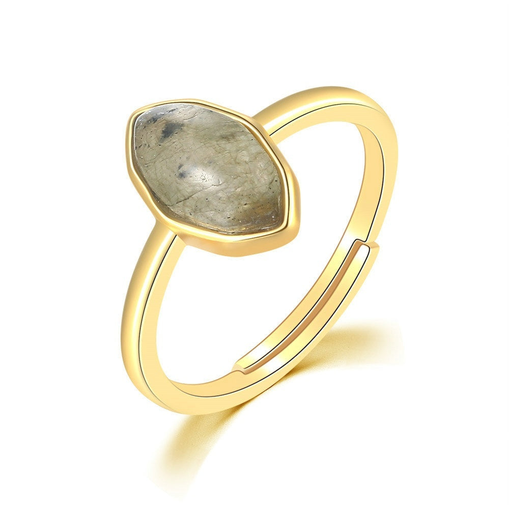 925 Sterling Silver Colored Gems Feldspar Rhombus Jewelry Suit - Norellé