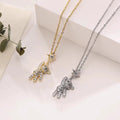 Women's Cute Bear Necklace Design Niche Titanium Steel Non-fading Clavicle Chain Pendant - Norellé