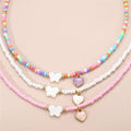 Girls Jewelry Oil Drop Butterfly Pendant Handmade Beaded Necklace Set - Norellé